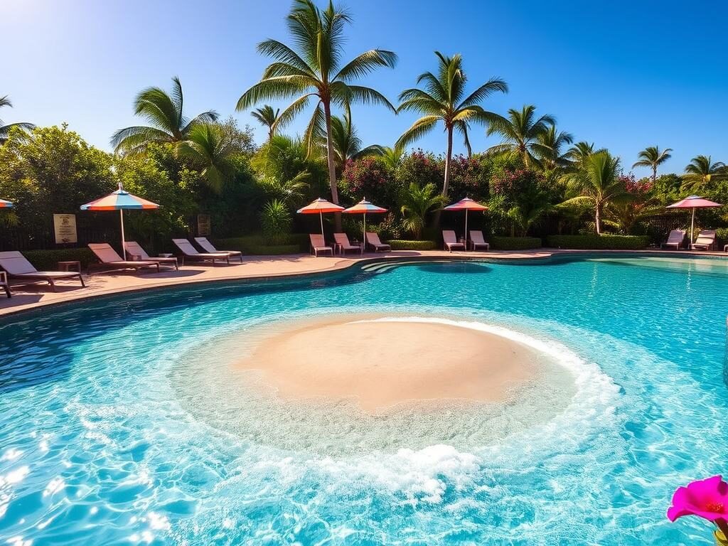 piscine avec plage immergée