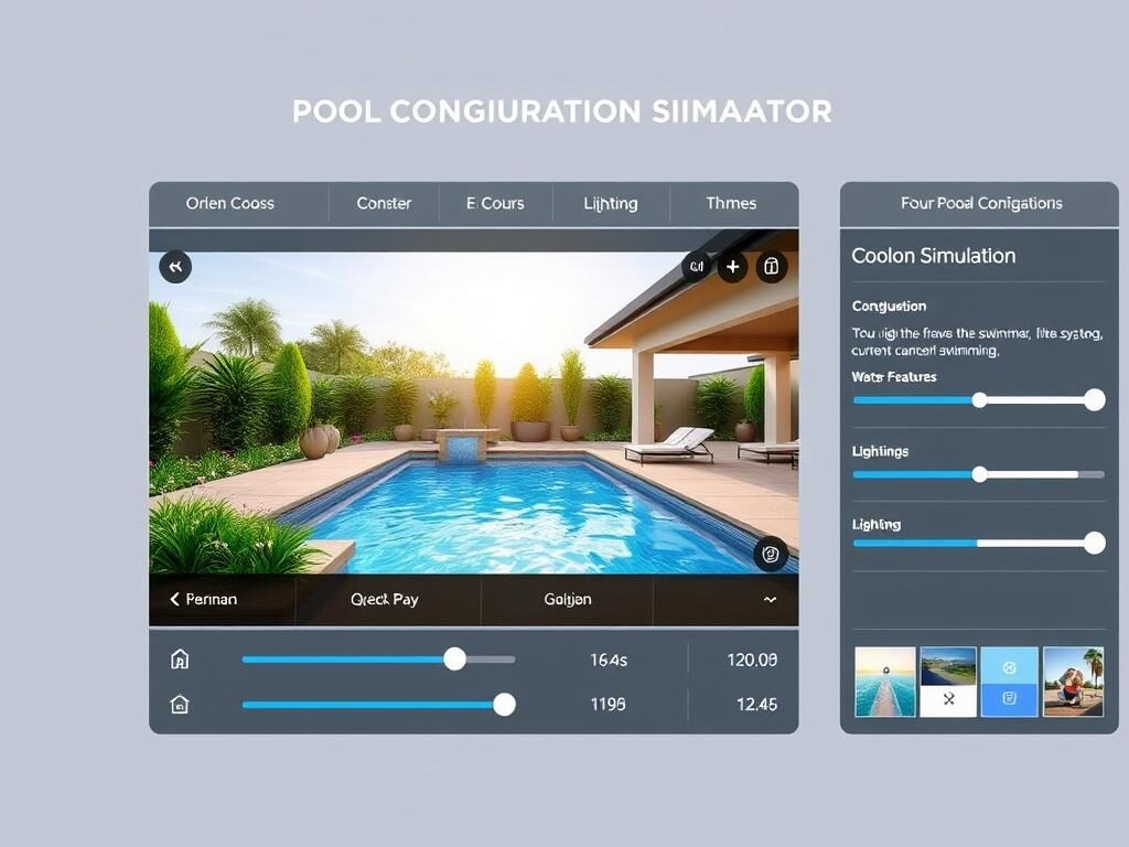 Simulateur de configuration de piscine en ligne
