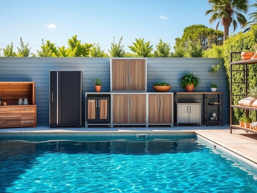 Configurations rangement piscine