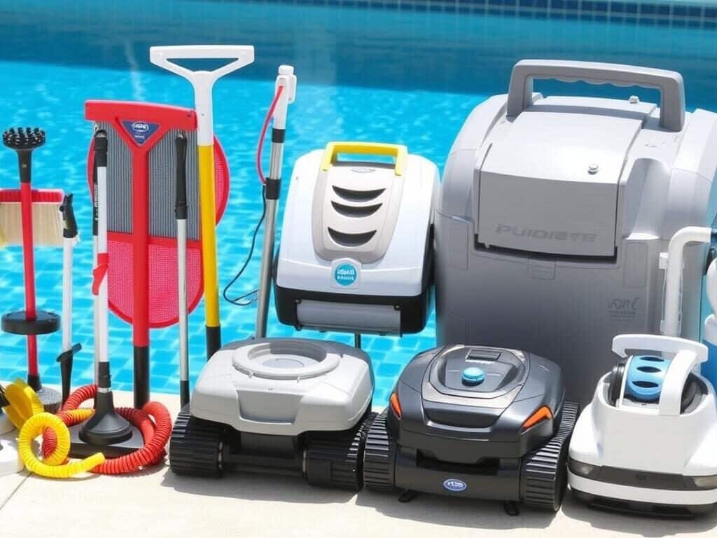 Équipement d'entretien de piscine par taille