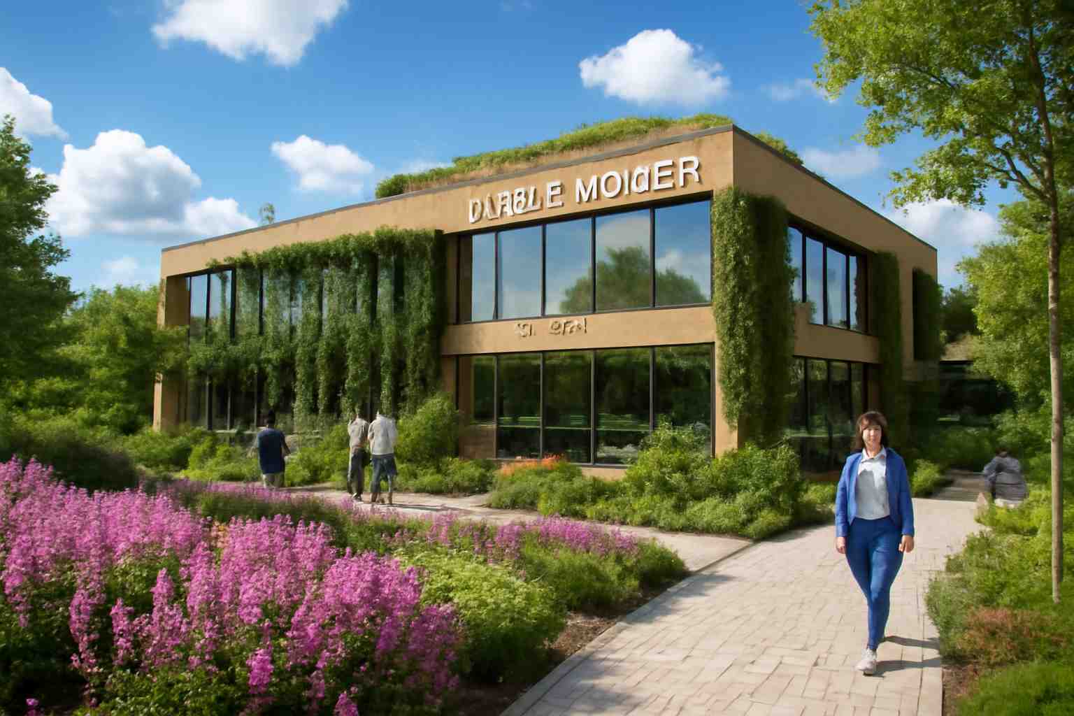 visitez le nouveau quartier général de l'entreprise daniel moquet à moulay et profitez d'une agréable promenade à la marjolaine. découvrez un espace moderne alliant innovation et convivialité.